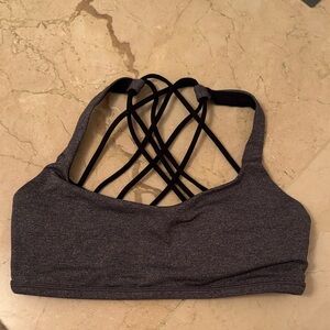 lululemon athletica Charcoal Strappy Sports Bra